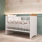 Berço Americano 3 em 1 Mini Cama Mini Sofá Eloá MDF com Bétula