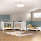 Berço Americano 3 em 1 para Colchão 70 x 130 cm Nuvem Multimóveis FG0536PA Branco