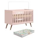 Berço Americano 3820 Retrô Rosa Com Colchão Gazin Qmovi Berço Americano 3820 Retrô Rosa Com Colchão Gazin Qmovi