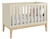 Berço Americano Classic New Areia Fosco com Natural - MoveisAqui Berço Americano Classic New Areia Fosco com Natural - MoveisAqui