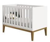 Berço Americano Classic New Branco Fosco com Madeira - Reller