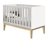 Berço Americano Classic New Branco Fosco com Natural - MoveisAqui