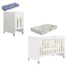 Berço Americano Evolution 4 Em 1 Branco Acetinado Com Colchão Mini E Colchão Americano Gazin Berço Americano Evolution 4 Em 1 Branco Acetinado Com Colchão Mini E Colchão Americano Gazin