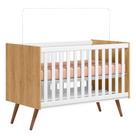 Berço Americano Q Encanto 3820 Retrô Freijó Toq Branco Acetinado - Qmovi