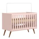 Berço Americano Q Encanto 3820 Retrô Rosa Qmovi Berço Americano Q Encanto 3820 Retrô Rosa Qmovi