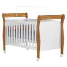Berço Americano Slim Branco Amadeirado - Tigus Baby