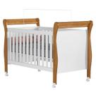 Berço Americano Slim Branco Amadeirado - Tigus Baby