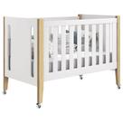 Berço Americano Tom 3 Em 1 Branco Acetinado Natural - Reller