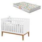 Berço Americano Unique Branco Soft Eco Wood Com Colchão Gazin - Matic