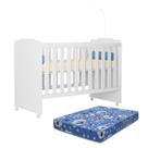 Berço Amore Branco com Colchão Baby Physical - Peternella Móveis