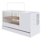 Berço Cama Multifuncional com Auxiliar Branco