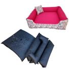 Berço Cama Pet Tamanho M Enchimentos Impermeáveis Caminha para Cachorro 60x60cm com Zíper Berço Cama Pet Tamanho M Enchimentos Impermeáveis Caminha para Cachorro 60x60cm com Zíper