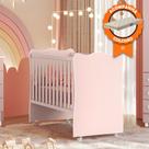 Berço com Colchão Infantil Doce Sonho 1 Rosa Acetinado Qmovi Probel Berço com Colchão Infantil Doce Sonho 1 Rosa Acetinado Qmovi Probel