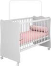 Berço com Rodízios Doce Sonho Branco/Branco - Qmovi Berço com Rodízios Doce Sonho Branco/Branco - Qmovi