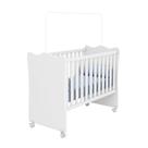 Berço com Rodízios Doce Sonho Branco/Branco - Qmovi Berço com Rodízios Doce Sonho Branco/Branco - Qmovi