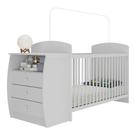 Berço Cômoda Cajuzinho Para Colchão 60x130cm Multimóveis Bb0516 Branco