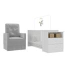 Berço Cômoda Poltrona Multimóveis Mp4090 Branco/cinza Berço Cômoda Poltrona Multimóveis Mp4090 Branco/cinza