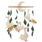 Berço de bebê móvel Gueiddi Goose Felt feito à mão de 23 cm