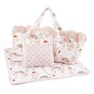 Berço de boneca BABESIDE com conjunto de roupa de cama para bonecas de 43 a 56 cm
