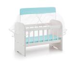 Berço de Boneca Ninar Azul - Sonno Baby