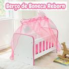 Berço de Boneca Reborn com Colchão e Travesseiro Macio Berço de Boneca Reborn com Colchão e Travesseiro Macio
