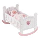 Berço de boneca ROBOTIME Wooden Play Rocking Baby Berço de 20 polegadas
