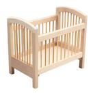 Berço de madeira Dollhouse Furniture com bambu S em escala 1:12