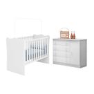 Berço E Cômoda Sapateira Doce Sonho Branco Qmovi Berço E Cômoda Sapateira Doce Sonho Branco Qmovi
