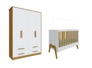 Berço Guti 5x1 e Guarda Roupa Charlo Moveis Peroba MDF Berço Guti 5x1 e Guarda Roupa Charlo Moveis Peroba MDF