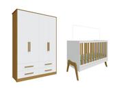 Berço Guti 5x1 e Guarda Roupa Charlo Moveis Peroba MDF Berço Guti 5x1 e Guarda Roupa Charlo Moveis Peroba MDF