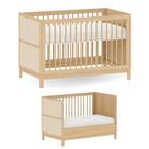 Berço Infantil 2 em 1 Evolutivo Quater INMETRO, Madeira e Rattan