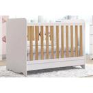Berço Infantil Ben 3 em 1 Branco/Amendoa - Peroba
