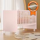Berço Infantil com Colchão Doce Sonho 3540 com Rodizios Rosa Qmovi Probel