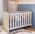 Berço Infantil com Colchão Vira Cama ou Sofazinho ENC011 Linha Encanto Completa Móveis