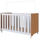 Berço Infantil Com Rodizios La002 Nogal Manchester Branco Comm Nogal Manchester Branco
