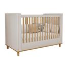 Berço Infantil Cupcake 2 em 1 Off White/Nature - Permóbili Baby