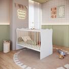 Berço Infantil em MDP 91,5x133,5cm Plasbaby Branco/Marrom