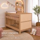 Berço Infantil Indy Quater 2 em 1 MDF com Palhinha Natural Rattan com 3 Regulagens de Altura Vira Mini Cama Colchão Brinde Berço Infantil Indy Quater 2 em 1 MDF com Palhinha Natural Rattan com 3 Regulagens de Altura Vira Mini Cama Colchão Brinde