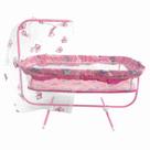 Berço Infantil Para Boneca Rosa Com Balanço De Ferro - Mep Kids