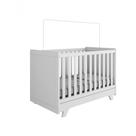 Berço Infantil Retrô - Moveis Peroba Branco Brilho-cinza