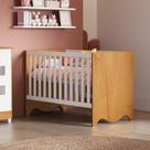 Berço Mini Cama 132,4X72,5cm 100% MDF Lua Branco Amadeirado