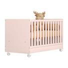 Berço Mini Cama 2 Em 1 (Americano) Quarto Infantil Bebê 4 Rodinhas/Rodízios Doce Sonho 1344