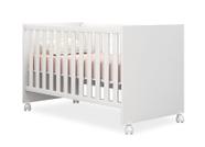 Berço Mini Cama 2 Em 1 (Americano) Quarto Infantil Bebê 4 Rodinhas/Rodízios Doce Sonho 1344