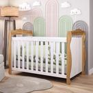 Berço Mini Cama 3 em 1 Americano 100% Mdf Cocada Branco Brilho/Amêndoa Berço Mini Cama 3 em 1 Americano 100% Mdf Cocada Branco Brilho/Amêndoa