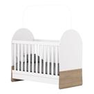 Berço Mini Cama 3 em 1 MDF/MDP Magia Branco/Jequitibá HP