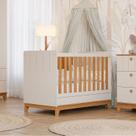 Berço Mini Cama Chantilly Expresso Móveis Bege/Off White/Nature