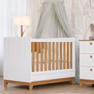 Berço Mini Cama Chantilly Expresso Móveis Branco/Nature Berço Mini Cama Chantilly Expresso Móveis Branco/Nature