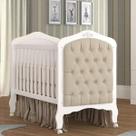 Berço Mini Cama com Capitonê Alegria Espresso Móveis Berço Mini Cama com Capitonê Alegria Espresso Móveis