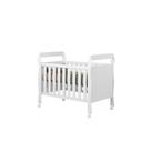 Berço Mini Cama com Rodízios e Proteção Lateral Soninho em MDF 80cm Cor Branco - Tigus