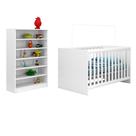 Berço Mini Cama Doce Magia e Armário Multiuso Bell Branco - Mpozenato